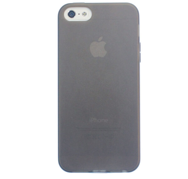 iPhone 5 Hülle Silikon TPU Case Cover Schutz Kappe Schwarz Ersatzteil