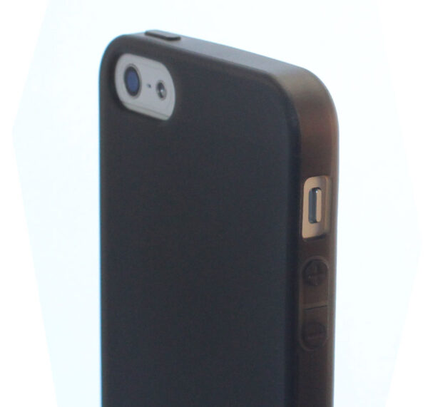 iPhone 5 Hülle Silikon TPU Case Cover Schutz Kappe Schwarz Ersatzteil